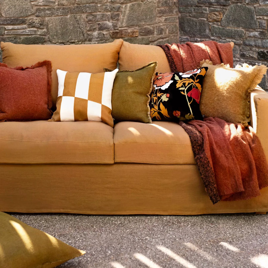 Haomy - Housse de coussin BRISTOL Noir