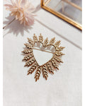 Broche coeur doré