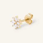 BOUCLE D'OREILLE  Argent 925 doré à l'Or 18k