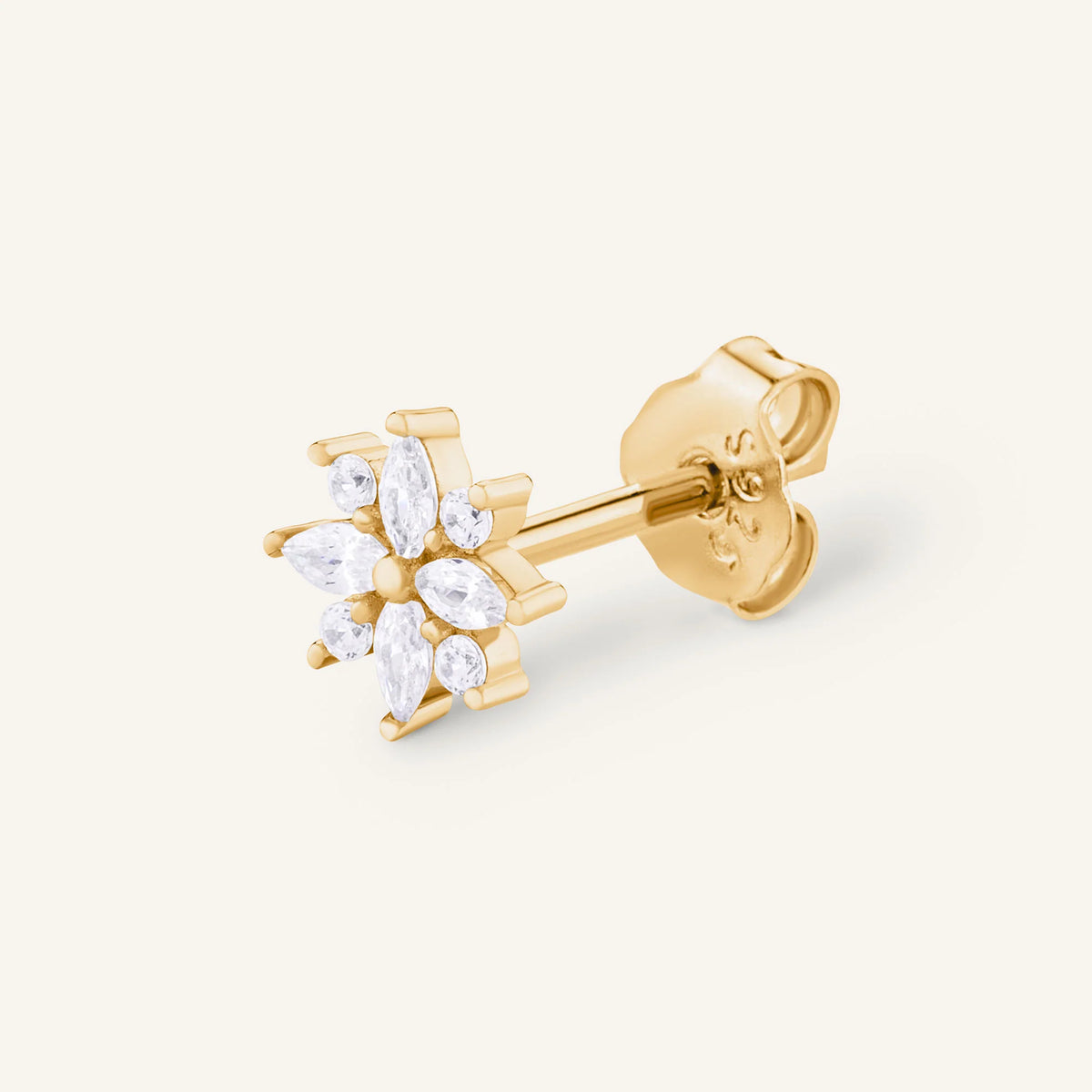 BOUCLE D'OREILLE  Argent 925 doré à l'Or 18k