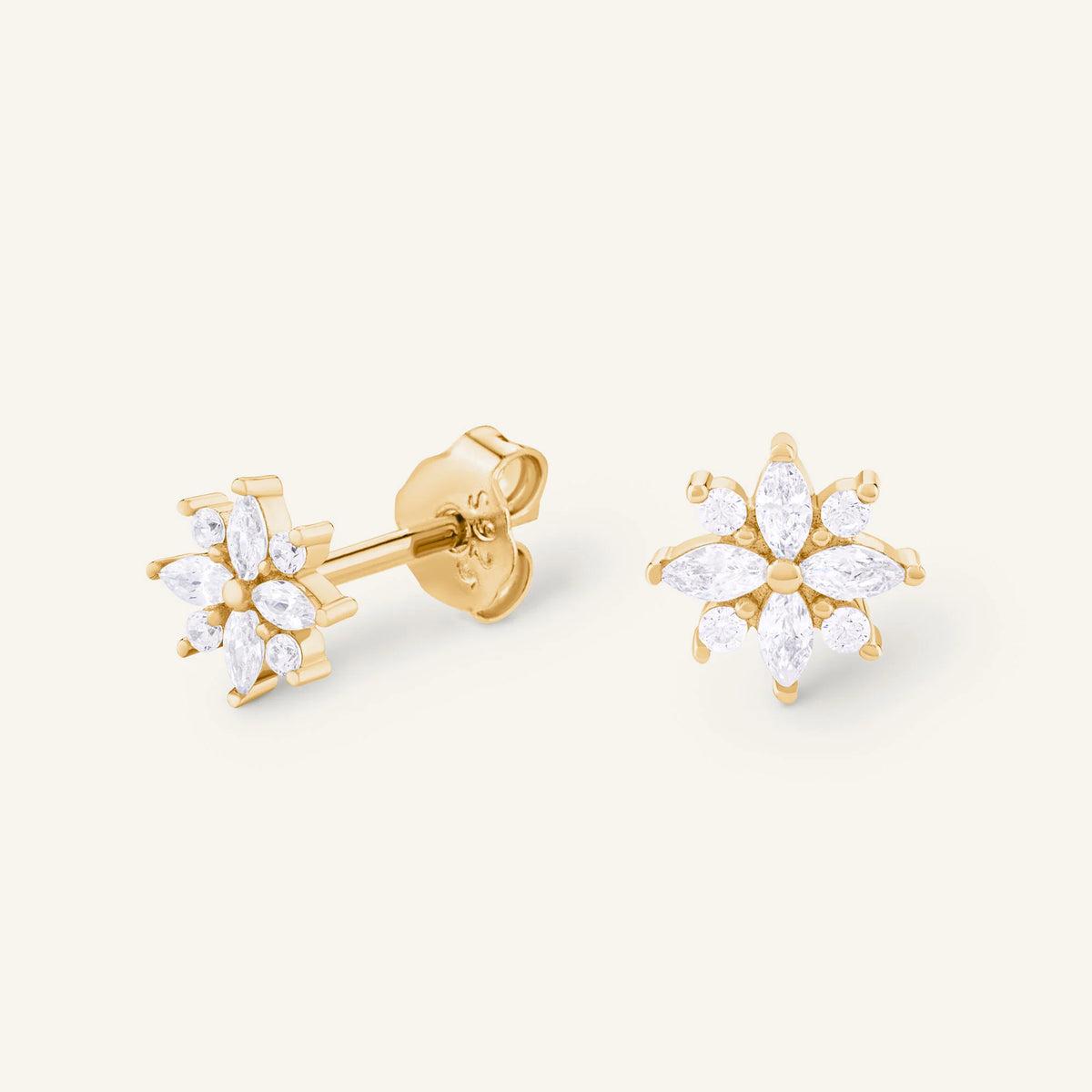 BOUCLE D'OREILLE  Argent 925 doré à l'Or 18k
