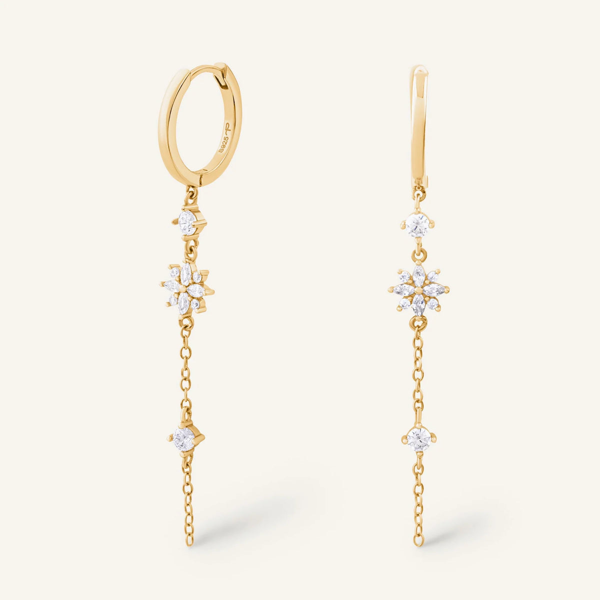 BOUCLE D'OREILLE CARTAGENA Argent 925 doré à l'Or 18k