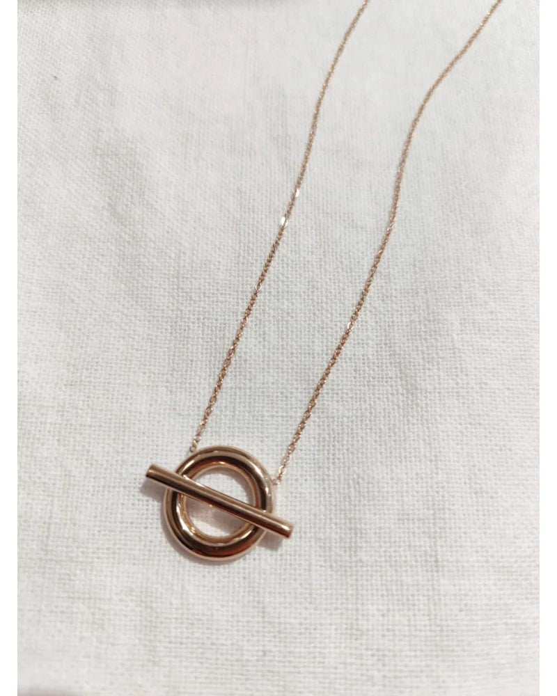 Collier Ezra pendentif anneau doré