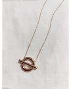 Collier Ezra pendentif anneau doré