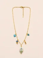 collier capri bleu turquoise