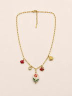 collier capri rouge sur fond