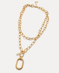 Collier maille double doré