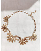 Collier fleur doré 