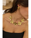 Collier fleur doré