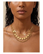 Collier Clothilde multirangs doré
