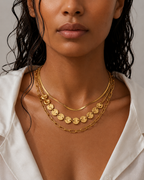 Collier Clothilde multirangs doré