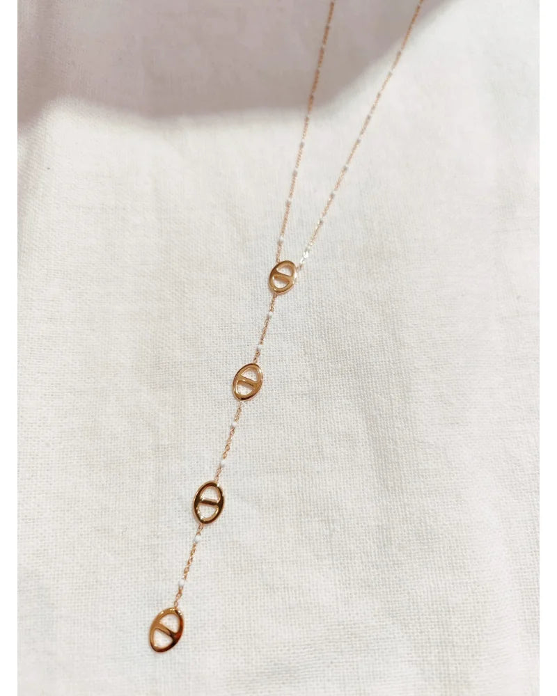 Collier Y doré avec maillons