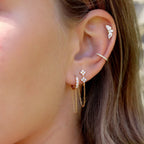 EARCUFF VILLEFRANCHE Argent 925 doré à l'Or 18k