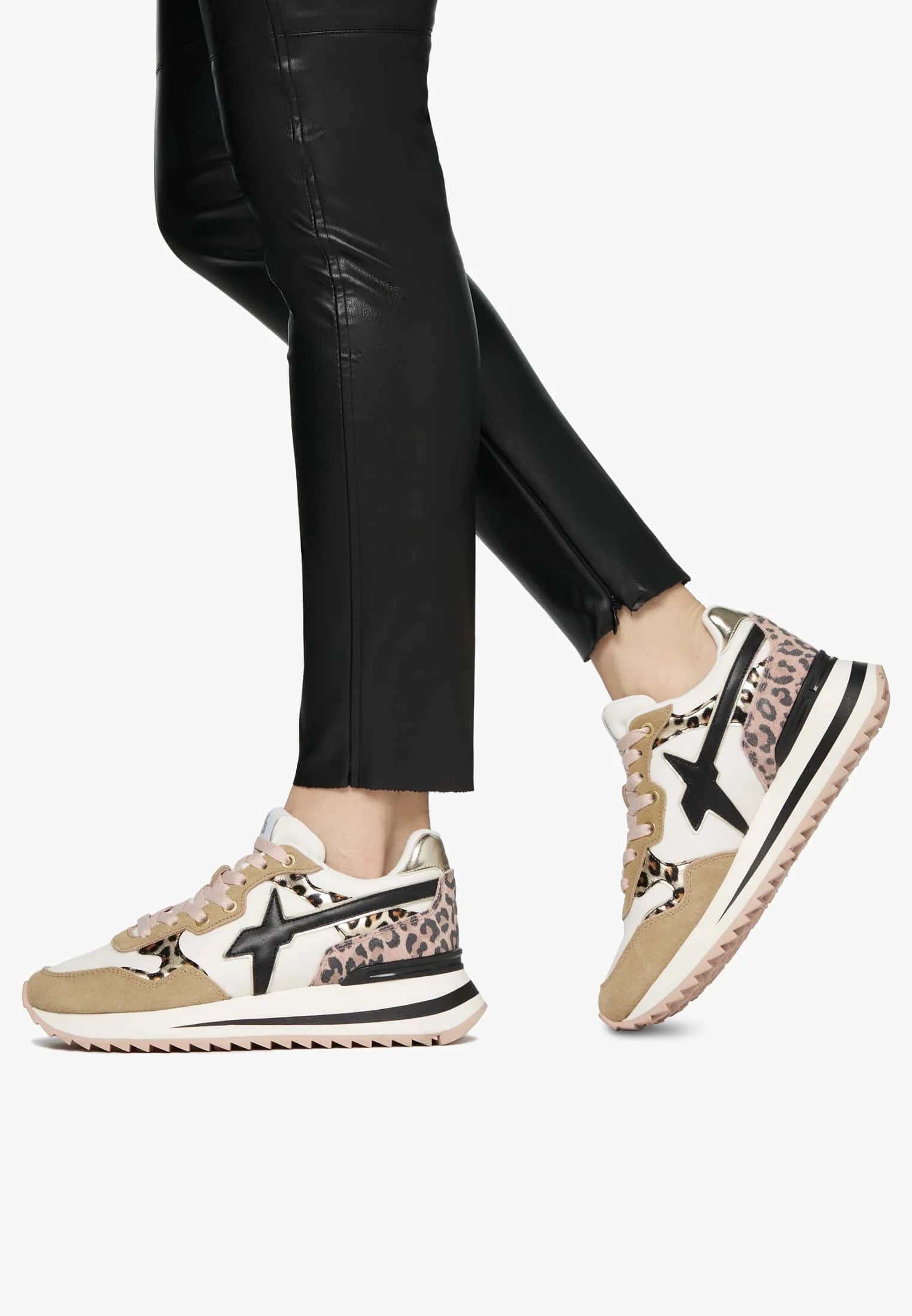 YAK-W. SUEDE/NYLON/ANIMALIER SAND-BONE