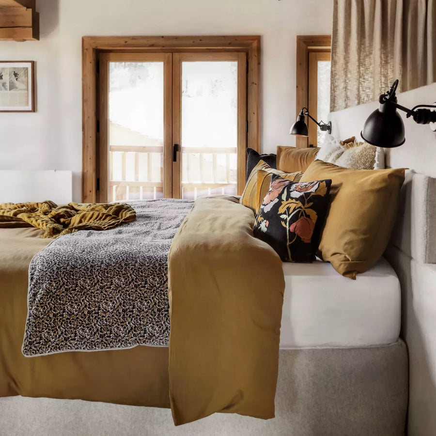 Haomy - Housse d'édredon Gairo Gold