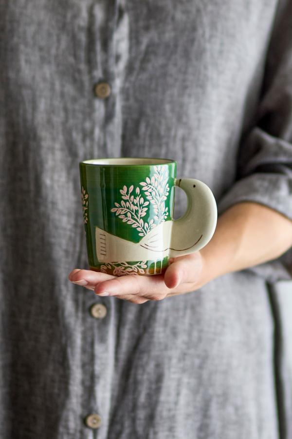 Hezha Tasse verte, Grès