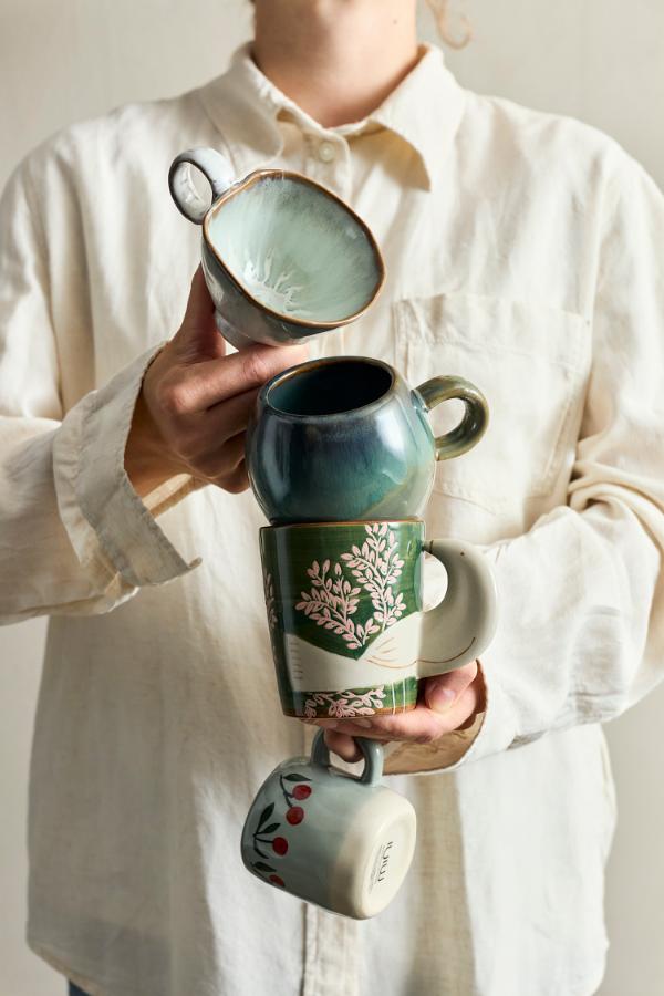 Hezha Tasse verte, Grès