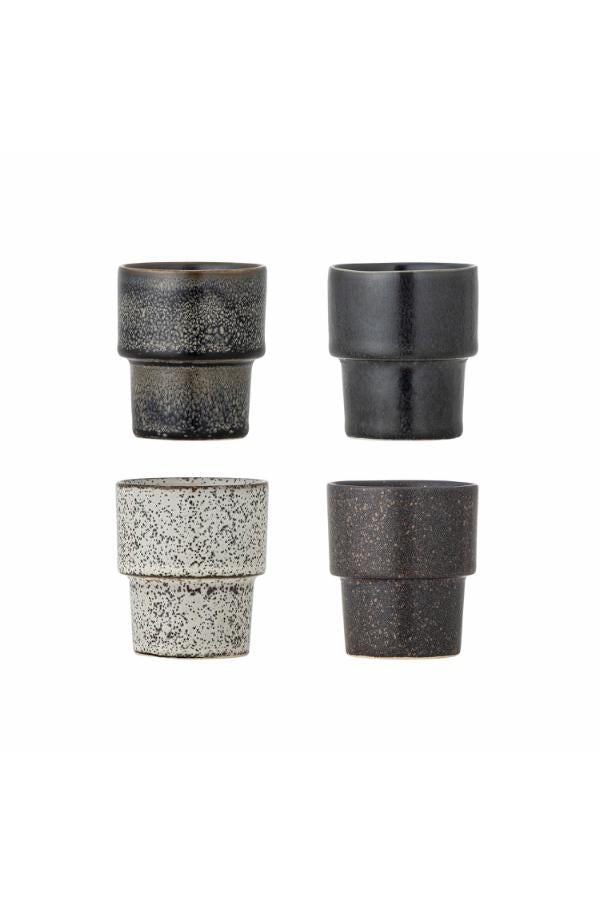 Ewan Tasse à expresso, Multicolore, Grès, set de 4