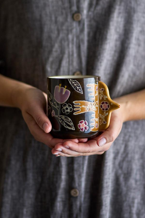 Vivielle Tasse, Multicolore, Grès