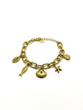 Bracelet grosse maille coquillage poisson étoile