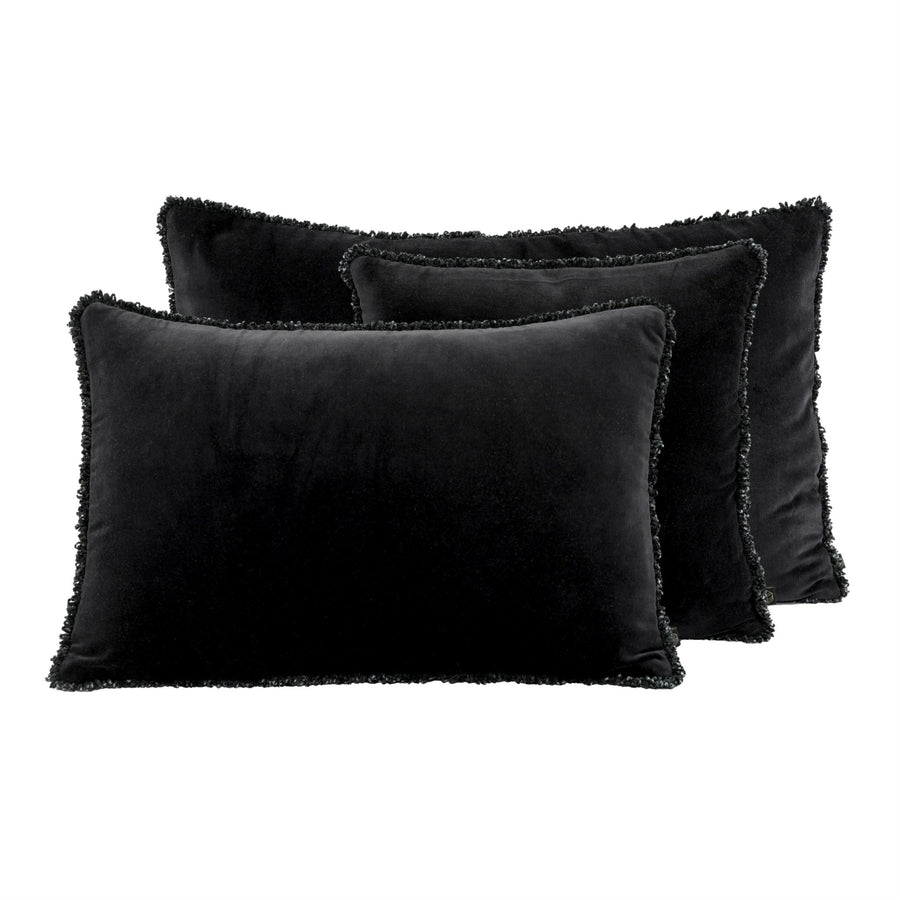 Haomy - Housse de coussin KOBE Noir