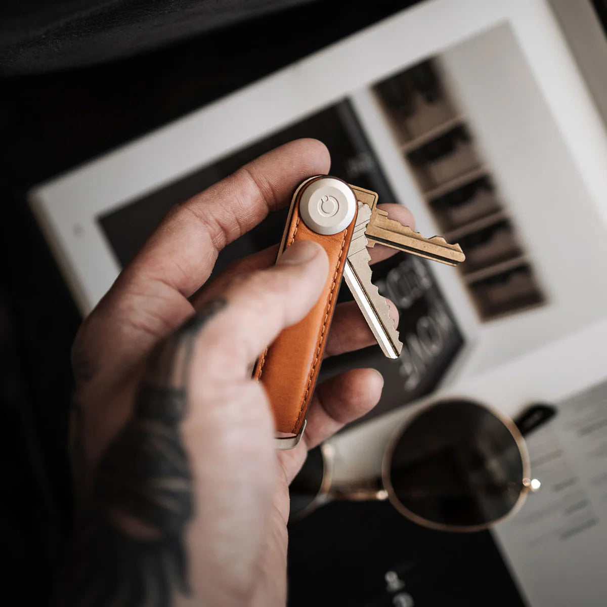 Key Organizer Classic Leather Cognac