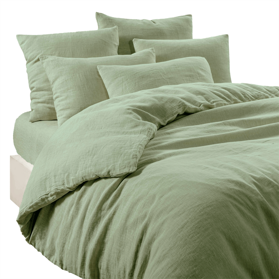Haomy - Parure de Lit LIMY Amande