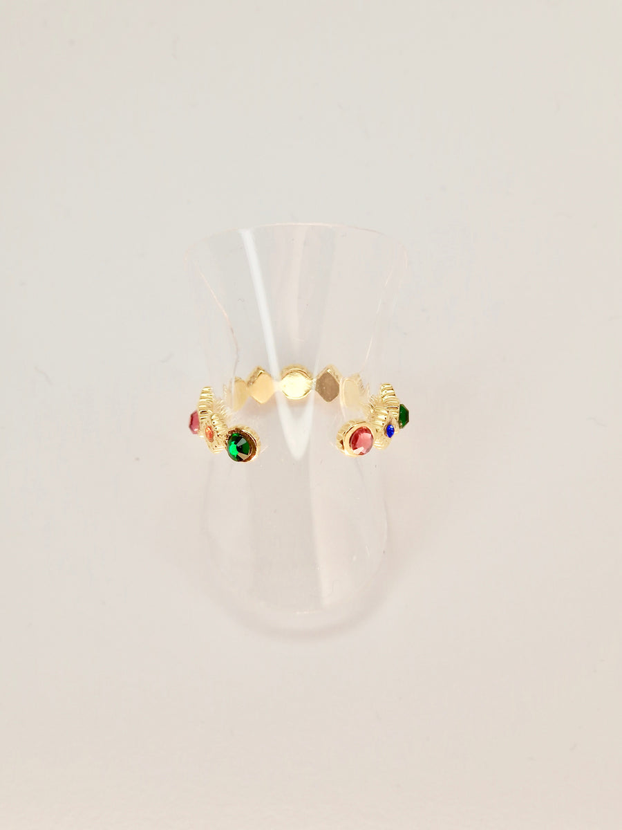 Bague pierres incrustées