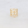 BAGUE 7 RANGS AUX MOTIFS GRAPHIQUES
