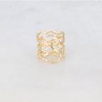 BAGUE 7 RANGS AUX MOTIFS GRAPHIQUES