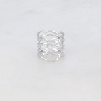 BAGUE 7 RANGS AUX MOTIFS GRAPHIQUES