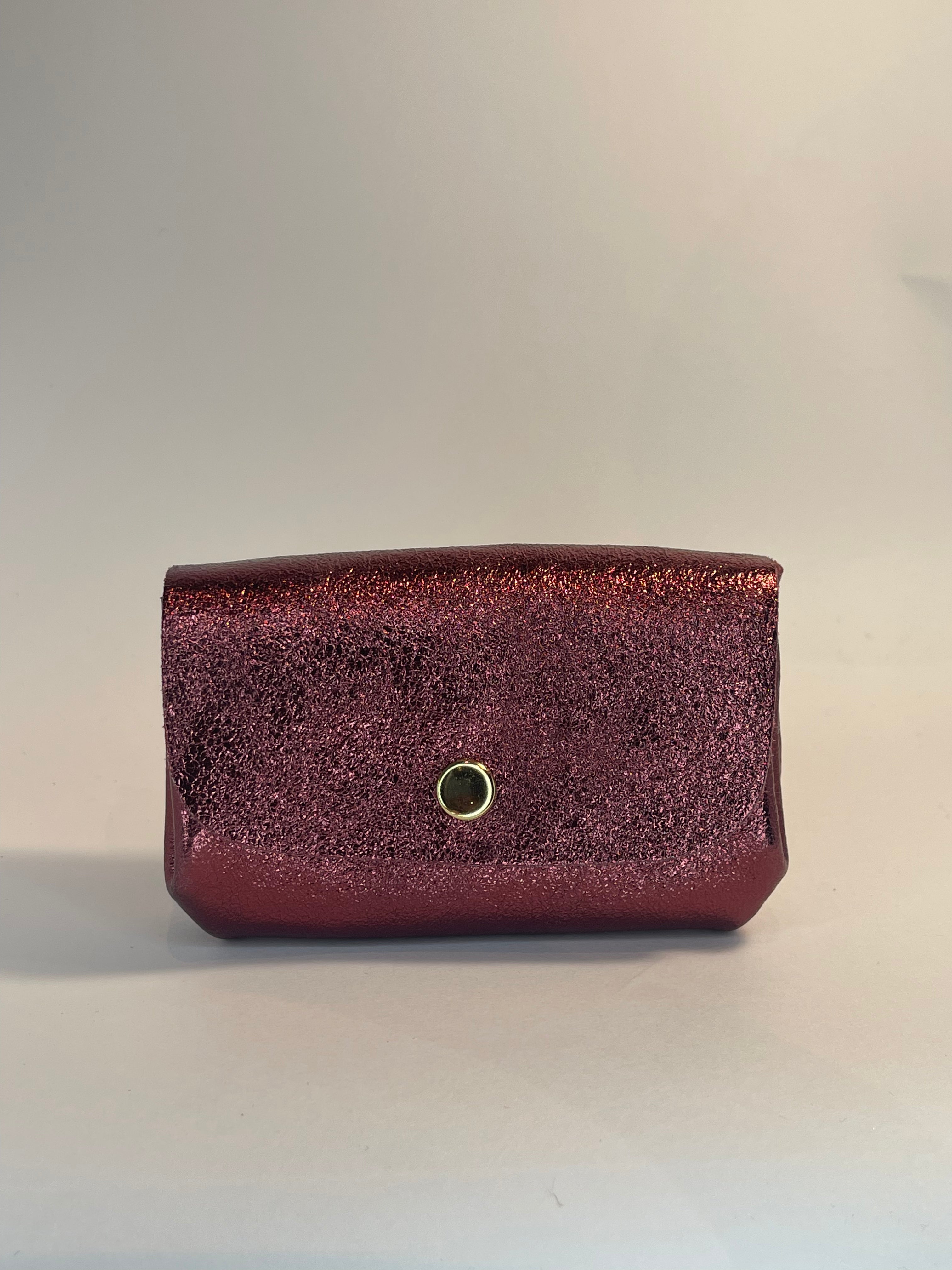 Porte monnaie accordéon cuir irisé