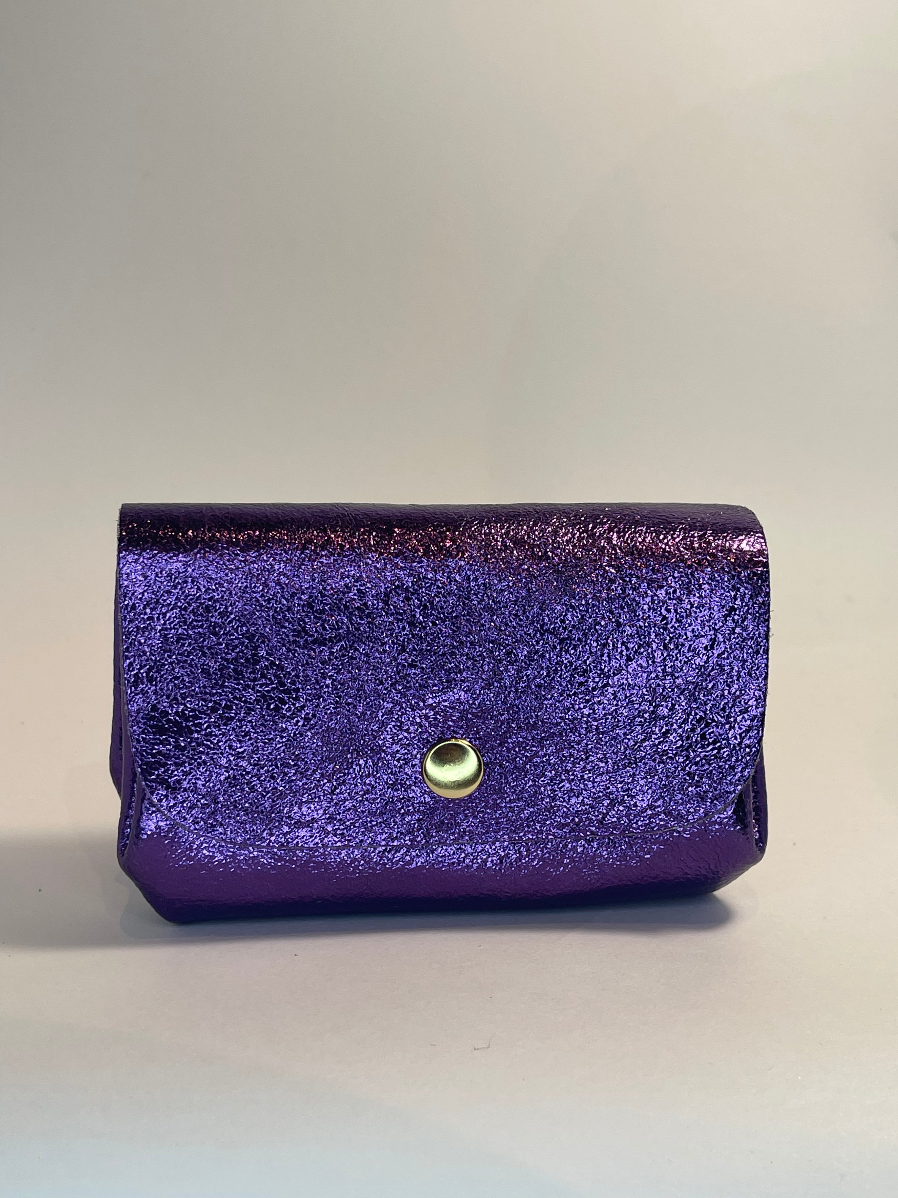 Porte monnaie accordéon cuir irisé