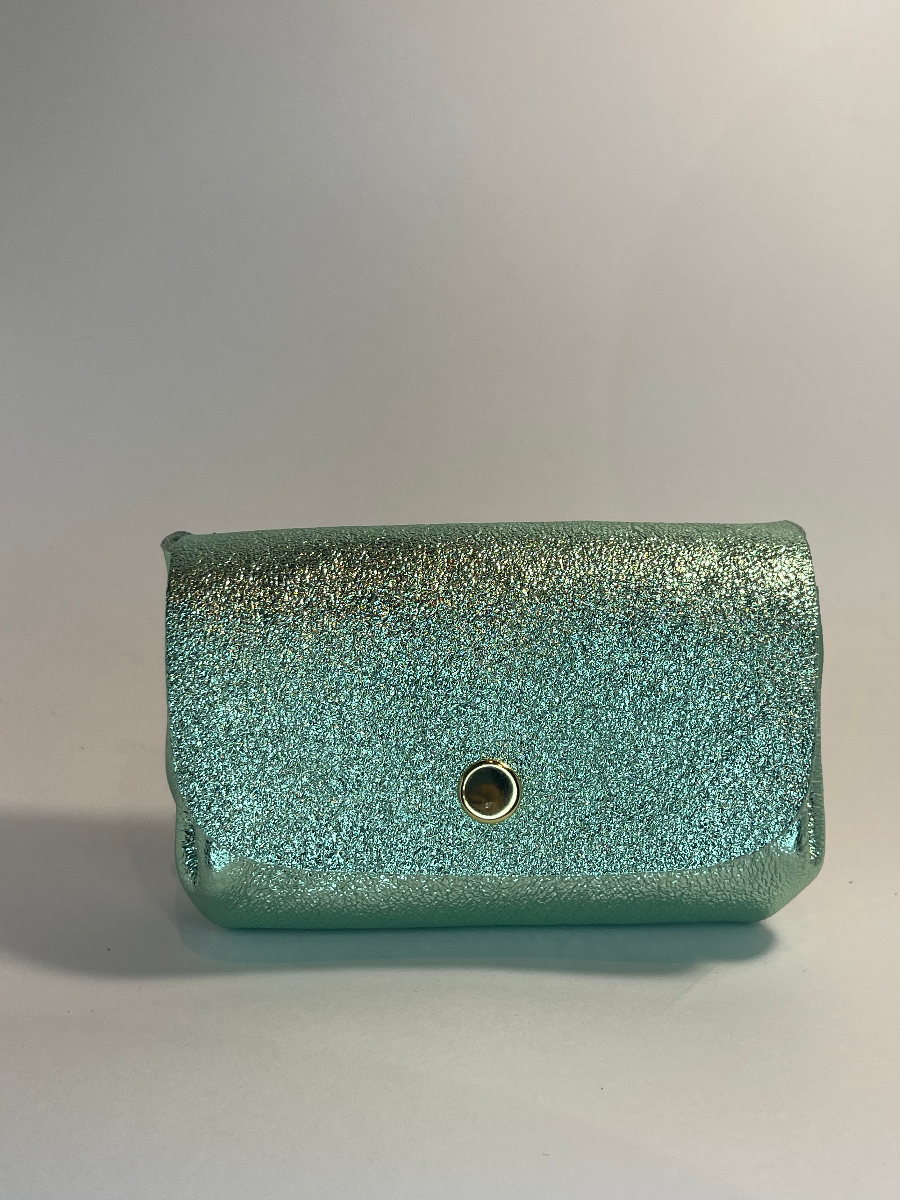 Porte monnaie accordéon cuir irisé