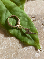 Mini créole Eclair strass - gold filed - vendue à l'unité