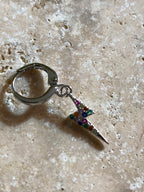 Mini créole Eclair strass - gold filed - vendue à l'unité