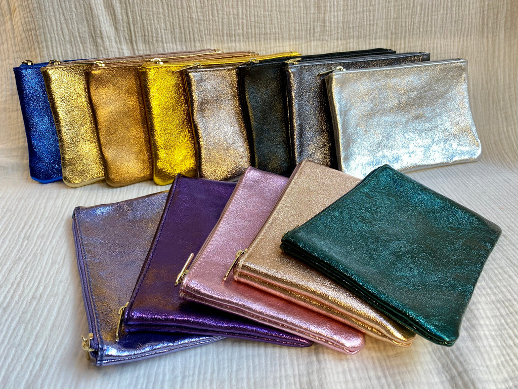 Pochette cuir métallisé GM
