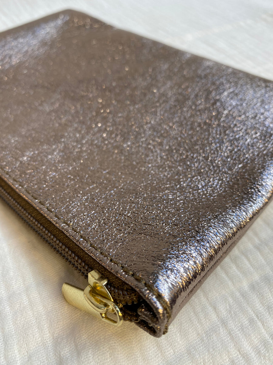 Pochette cuir métallisé GM