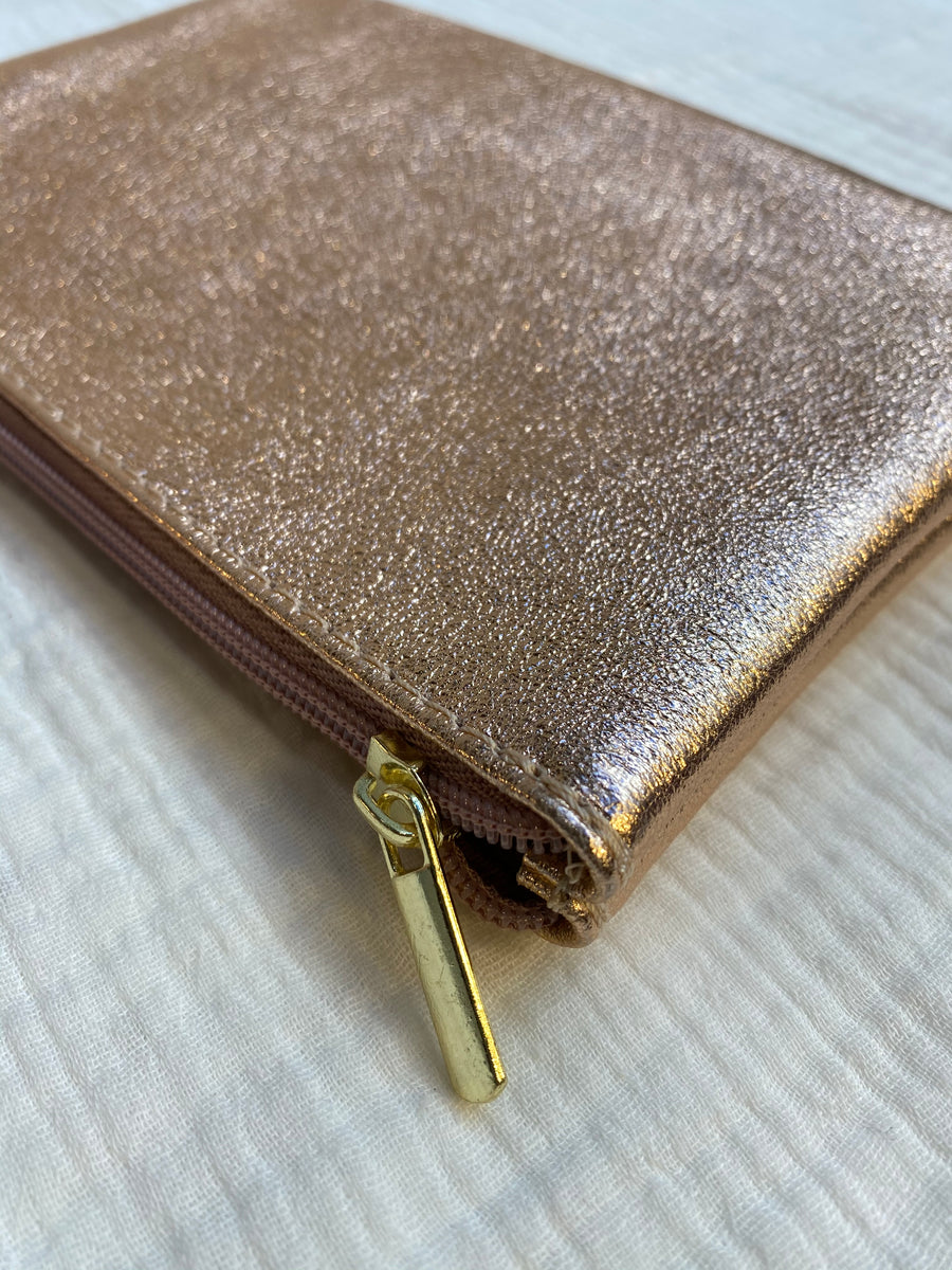 Pochette cuir métallisé GM