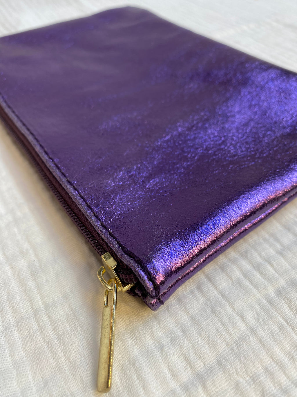 Pochette cuir métallisé GM