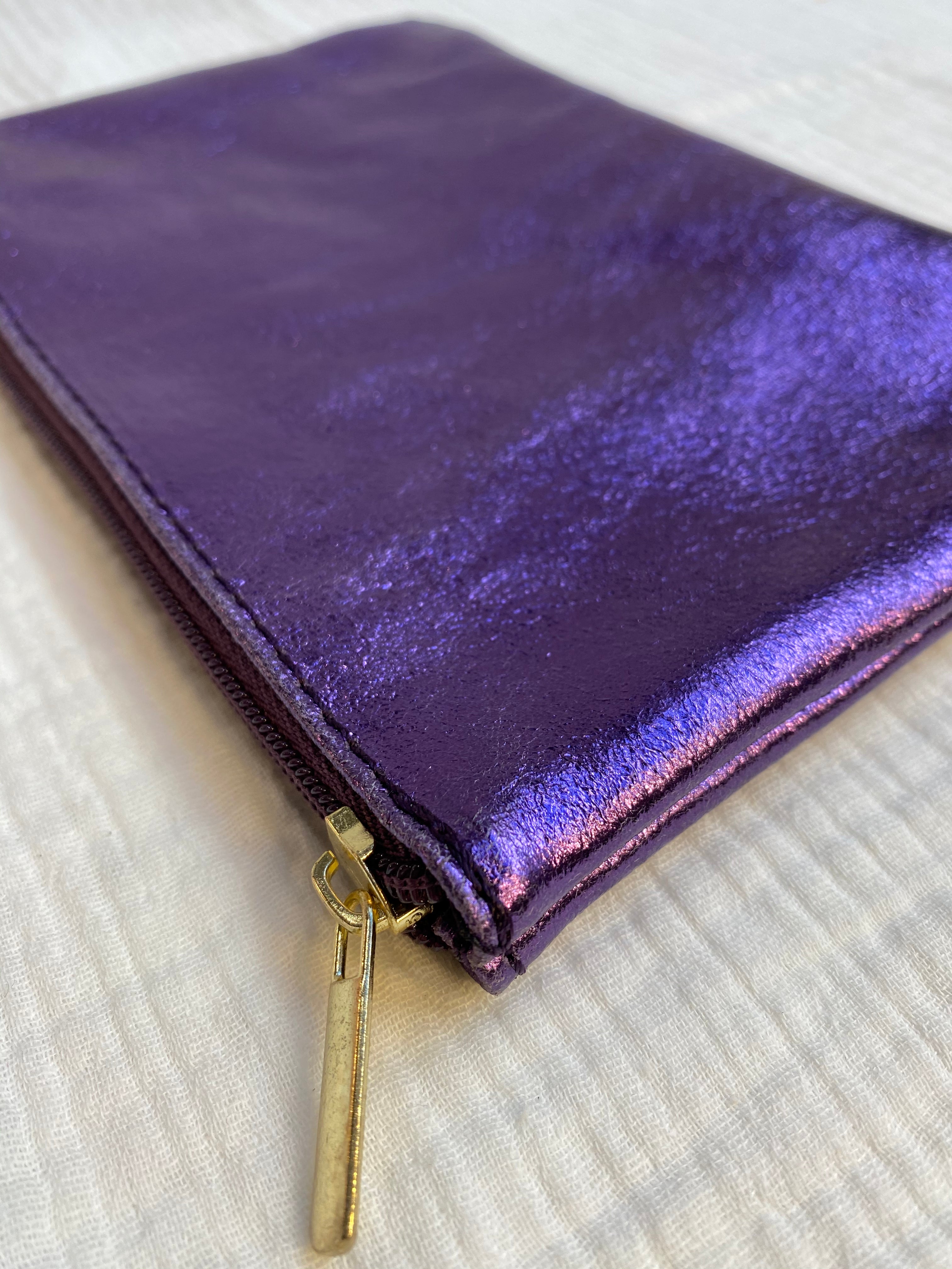 Pochette cuir métallisé GM
