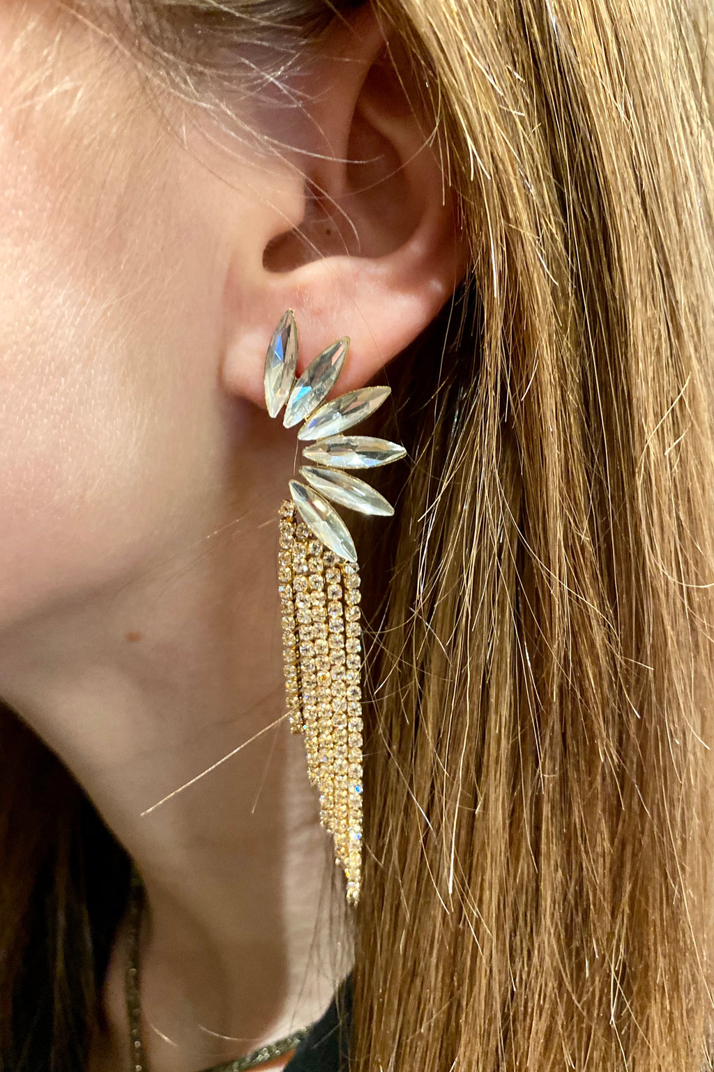 SONIA Boucles Fleur Strass