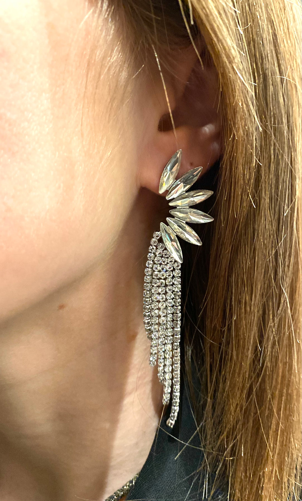 SONIA Boucles Fleur Strass