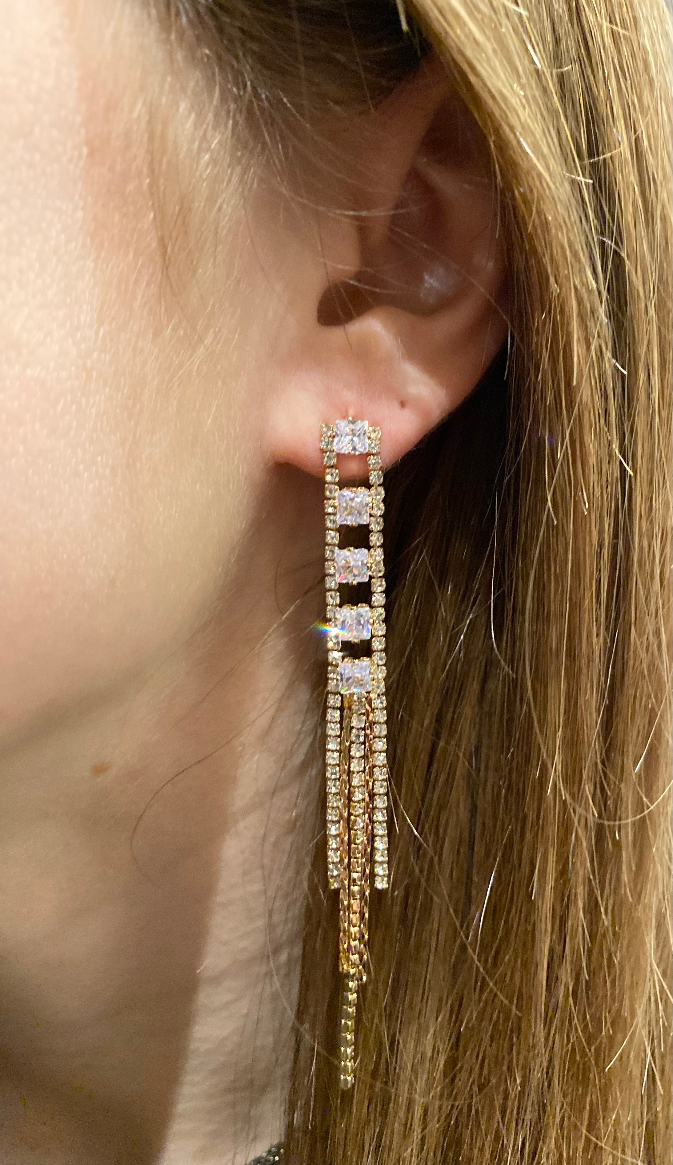 LAURA Boucles pendentes Strass