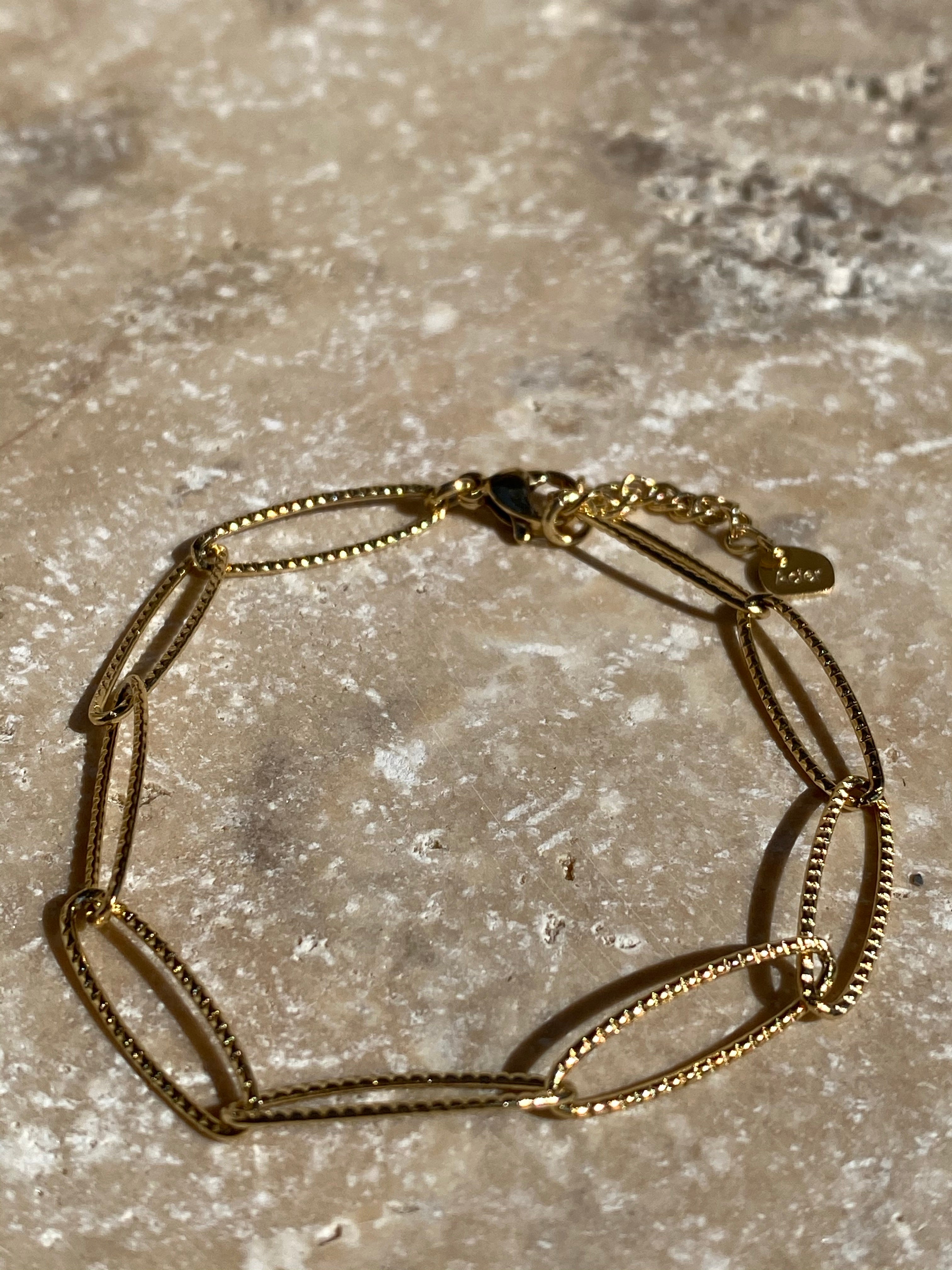 Bracelet, acier inoxydable, big maille Aurélie
