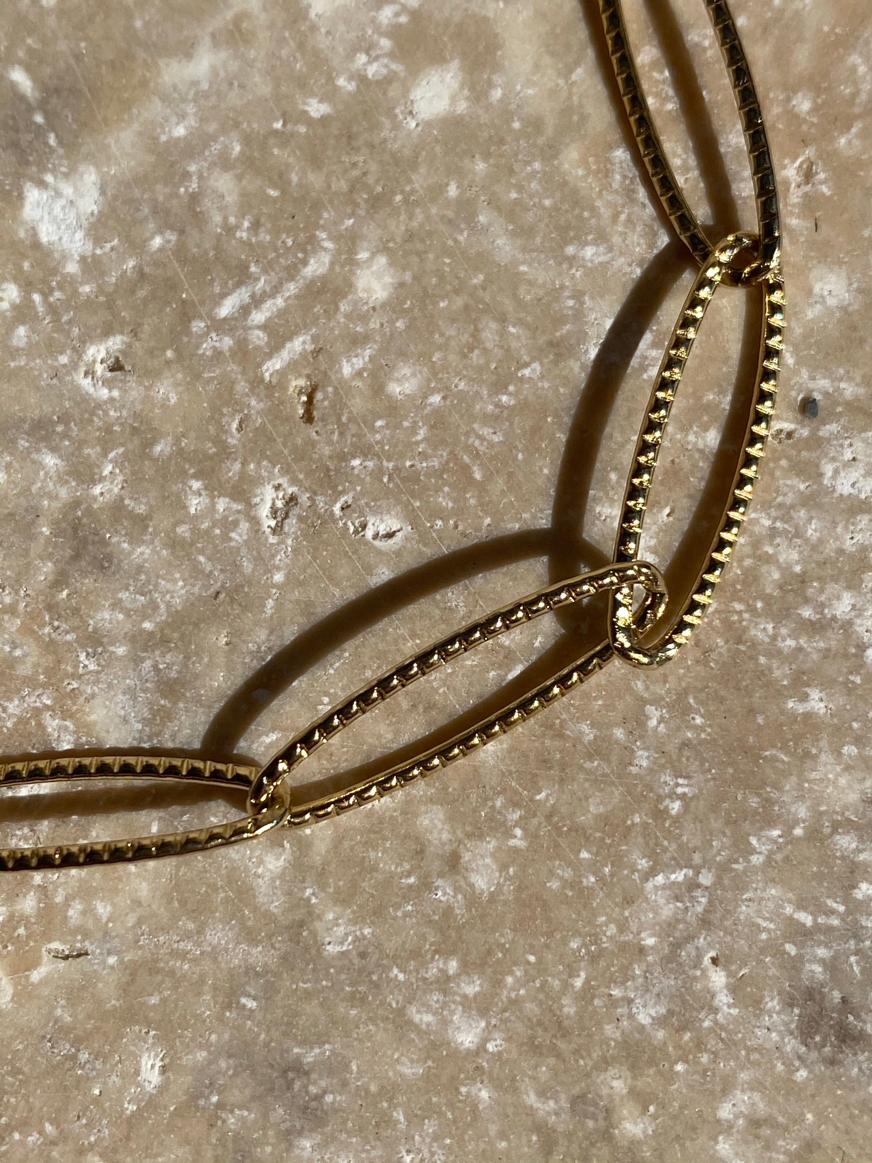 Bracelet, acier inoxydable, big maille Aurélie
