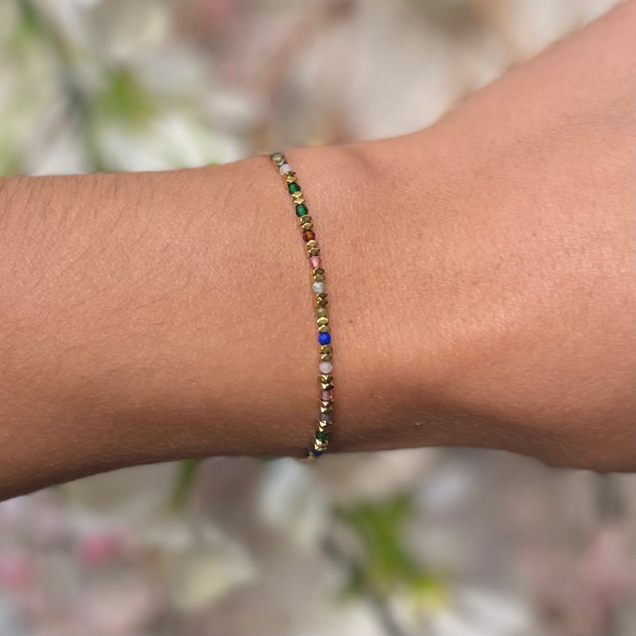 Bracelet pierres multicolores