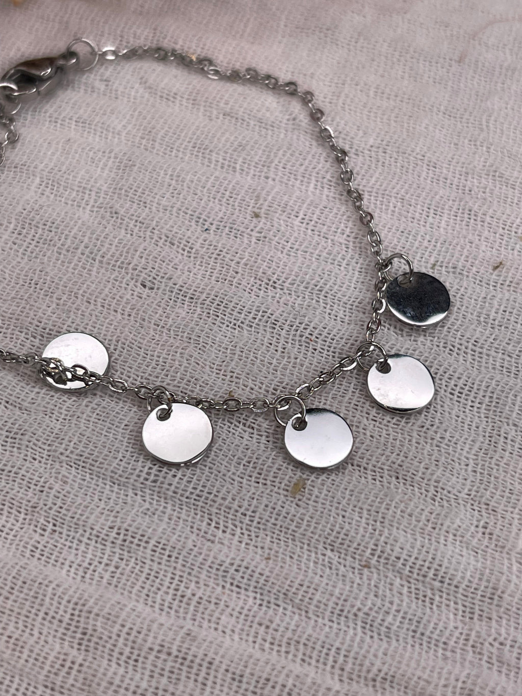 Bracelet acier inoxydable, 5 médailles