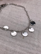 Bracelet acier inoxydable, 5 médailles