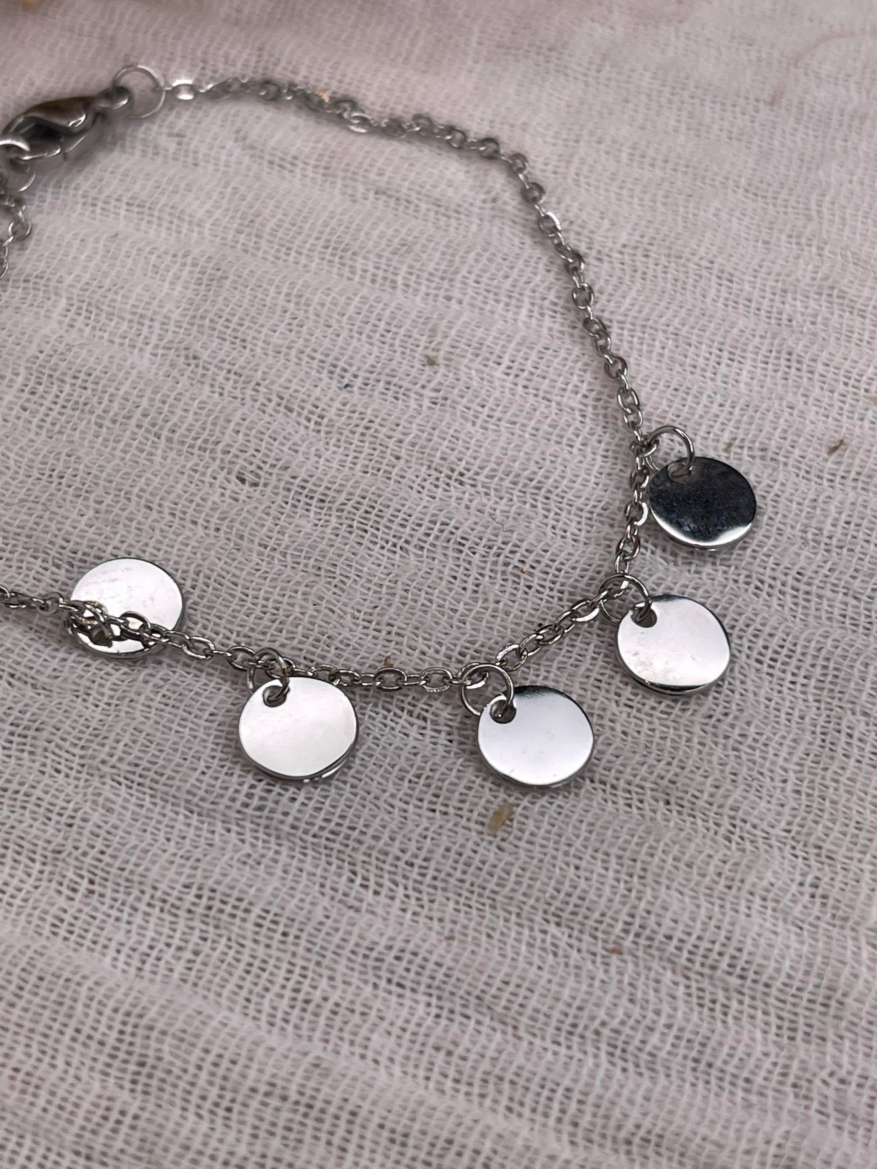 Bracelet acier inoxydable, 5 médailles